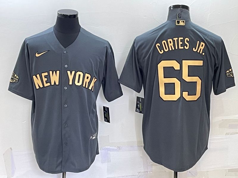 Cheap Men New York Yankees 65 Cortes jr Grey 2022 All Star Game Nike MLB Jersey